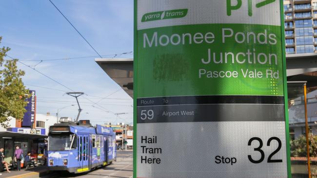 The route 57 and 59 trams do not have CCTV because they are from the old fleet. Picture: George Salpigtidis