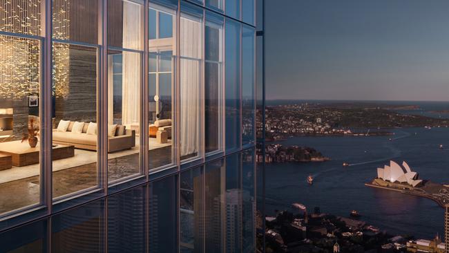 The penthouse of Lendlease’s One Sydney Harbour project at Barangaroo South is now officially the nation’s most expensive home after selling for more than $140 million. Picture: Supplied.