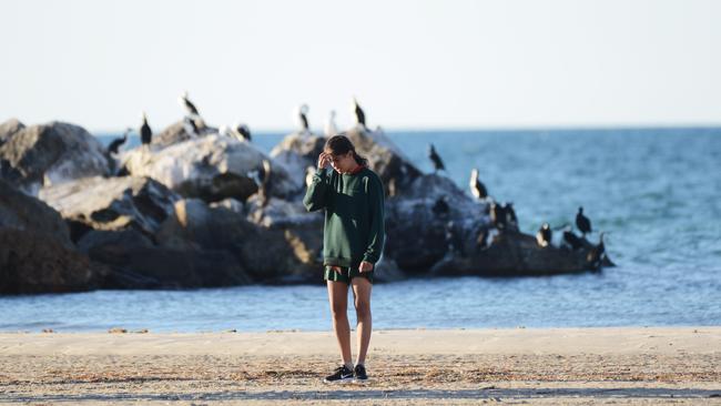 A distressed teammate was helping to look for Nitisha on Sunday. AAP Image/ Brenton Edwards