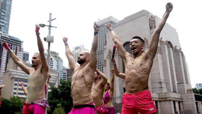 SYDNEY, AUSTRALIA.NewsWire Photos. March 2, 2024.Mardi Gras participants prepare at SydneyÃs Hyde Park before the parade begins.Picture: NCA NewsWire / Jeremy Piper