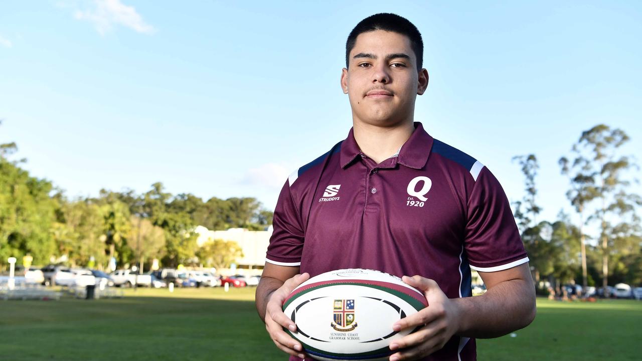 Rising schoolboy rugby union talent Nate Hepi. Picture: Patrick Woods.