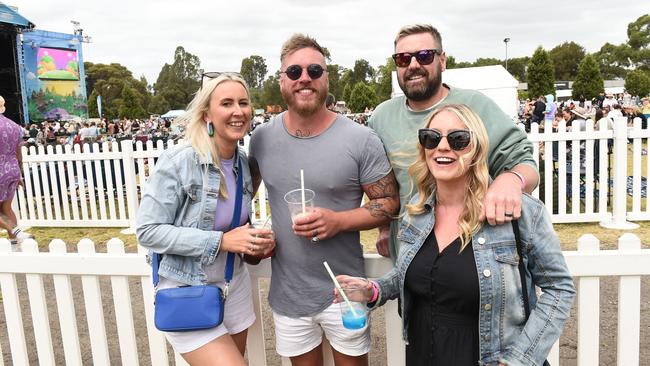 Hello Sunshine Music &amp; Food Festival. Rebecca Hobson, Adam Hobson, Ric Hardy and Teagan Hardy Picture: David Smith