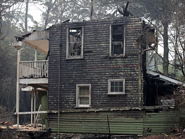 Fire captain Beth Raines’ home on Wynnes Rock Rd, Mount Wilson on Monday. Picture: Adam Yip