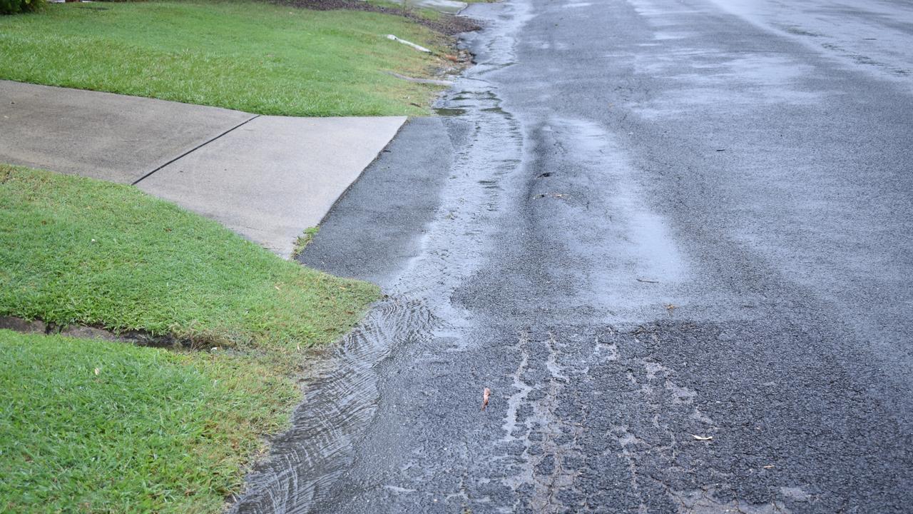 Lack of kerb and channel along Wellen St at Bundamba leaves in susceptible to flash flooding during heavy downpour.