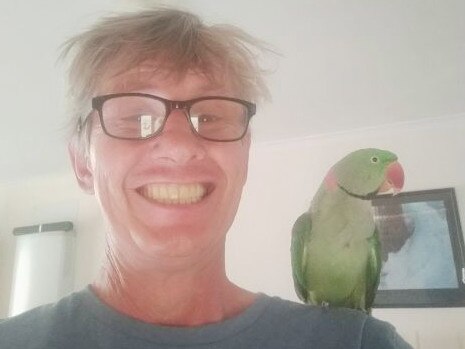 Gary McMullen has had his pet parrot 'Skippy' for 30 years. Picture: Gary McMullen