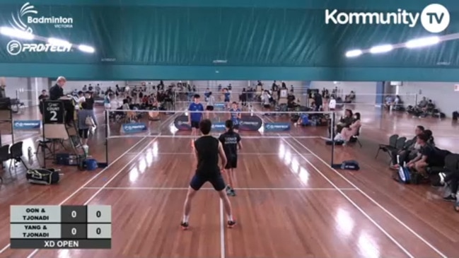 Replay: Victorian Open Badminton Championships Day 1 – (Opens) Hoe Keat Oon & Victoria Tjonadi V Jordan Mulong Yang [3] & Sydney Tjonadi