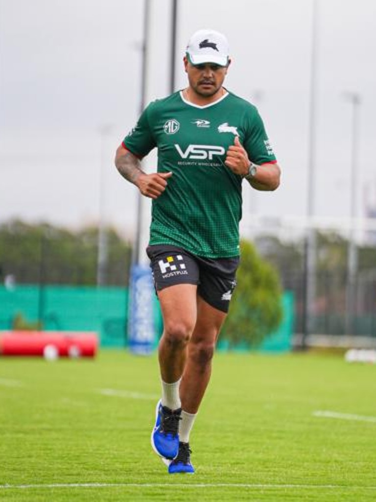 Latrell Mitchell is among the candidates for the Rabbitohs captaincy. Picture: Michael Pantaleone/South Sydney Rabbitohs