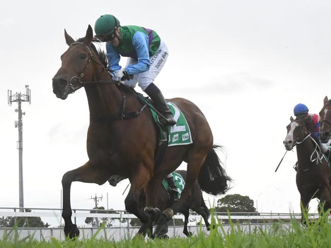 Hope partners champion jumper Zed Em to victory at Werribee this month.