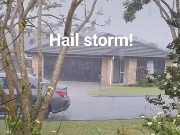 A hailstorm hit South East Queensland on Tuesday. Picture: Facebook