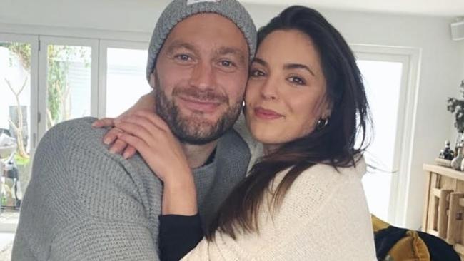 Olympia Valance with partner Tom Bellchambers. Picture: Instagram