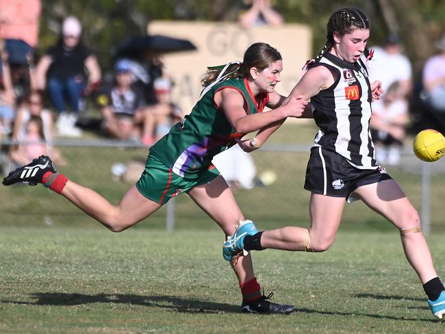 Action from Saturday's McDonaldâ€™s South East Queensland Youth Grand Finals played at Yeronga AFC. 2 September 2023. Picture, John Gass