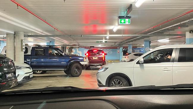 Shoppers leaving Westfield North Lakes were also forced to wait over an hour to exit after last-minute Father’s Day shopping. Photo: Supplied