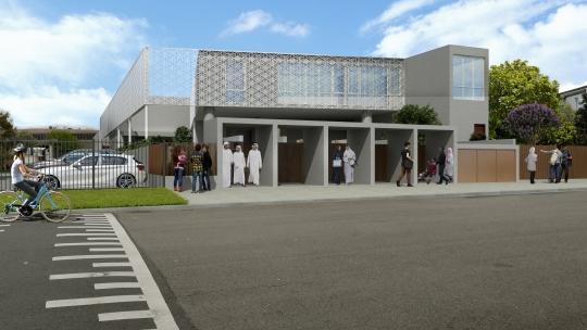 The mosque will replace a carpark, if approved.