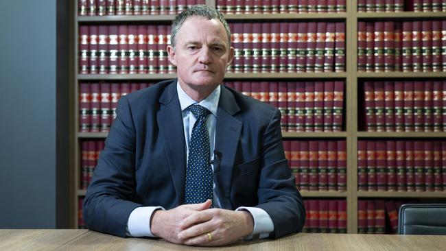 Stephen Whybrow in his chambers at Key Chambers law firm in Canberra. Picture: NCA NewsWire/Martin Ollman