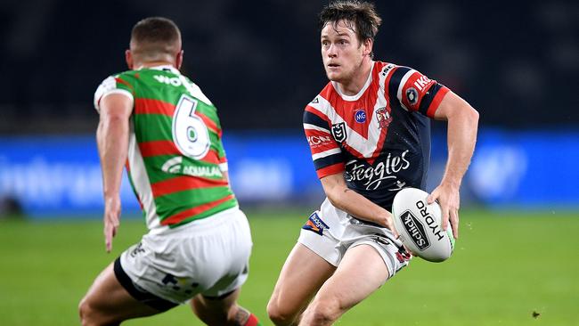 Luke Keary steered the Roosters around the park in a slick performance. Picture: AAP