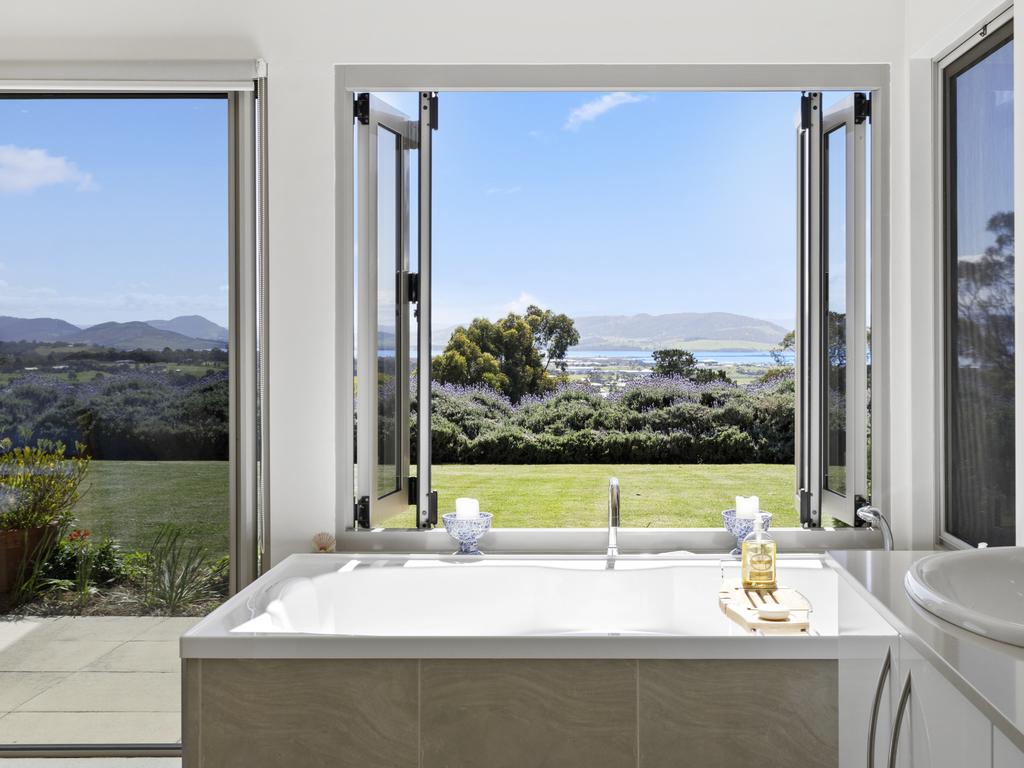 The finest master bath and a view to match.