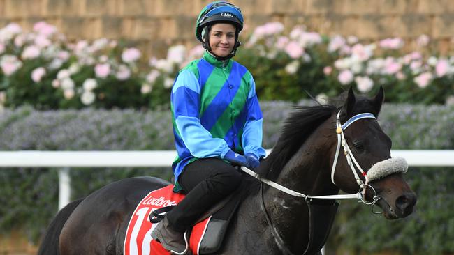 Michelle Payne will not have a ride in the Cox Plate after Kaspersky was scratched. Picture: Getty Images