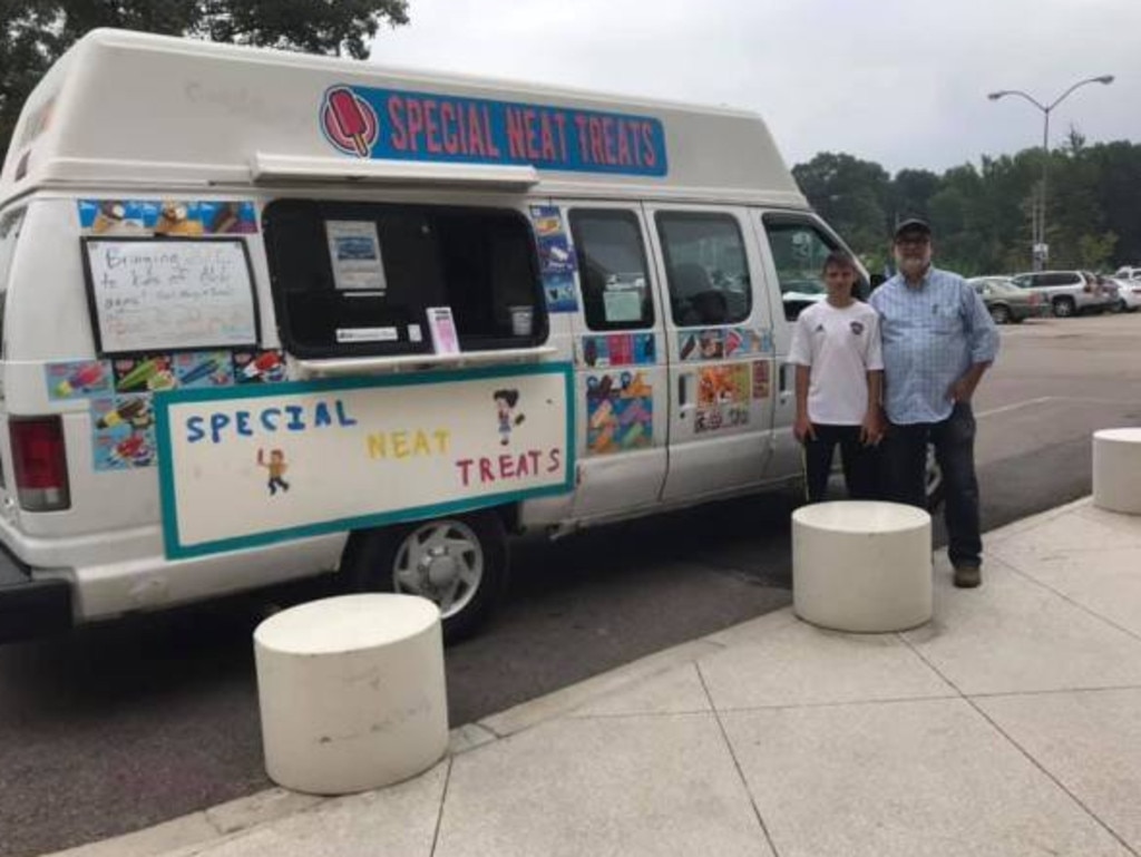 Dad Joel Wegener from Ohio, US, bought an ice-cream van so his two grown children with Down syndrome can work