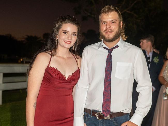 Amber Higgins and Wade Turner at Mackay State High School formal 2022.Picture: Michaela Harlow