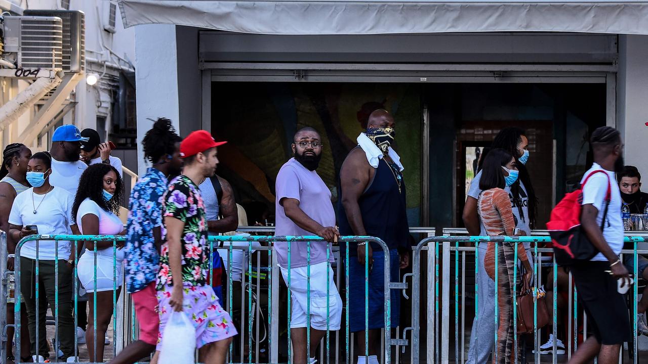 Young adults in Florida are fuelling a dangerous rise in COVID-19 infections. Picture: CHANDAN KHANNA / AFP.