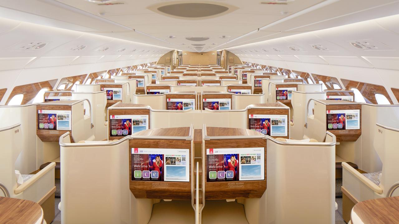 The newly refurbished Business Class on Emirates’ new Boeing 777 fleet