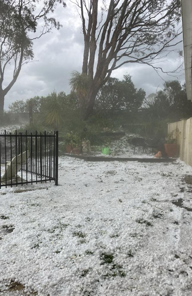 Storm damage in Casterton on Wednesday. Picture: Karen Stephens/Facebook