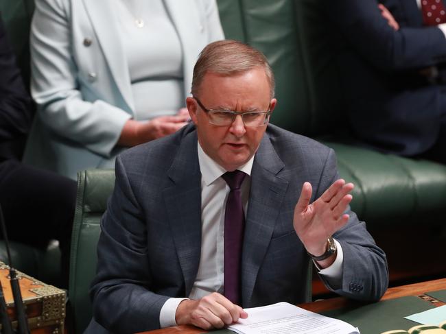 Opposition Leader Anthony Albanese during Question Time in the House of Representatives in Parliament House in Canberra. Picture Gary Ramage