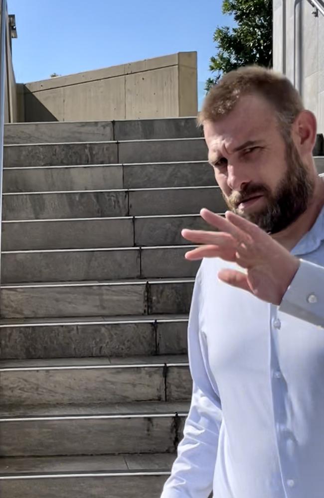 Serial fraudster Jason Timothy Haaring, 36, leaves Beenleigh Magistrates Court. Picture: Marcel Baum.