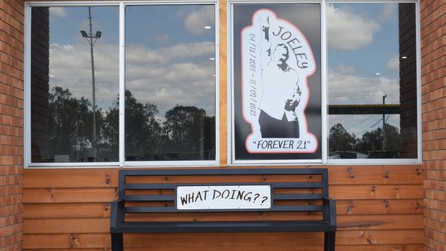 The memorial seat for Joel Weeks at the Biloela Bowls Club. Picture: Aden Stokes