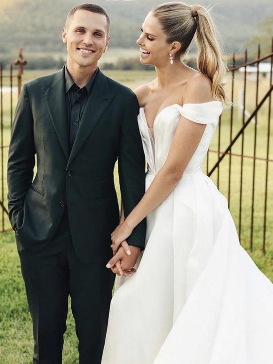 Roser at her 2022 wedding with Harley Bonner. Picture: Instagram