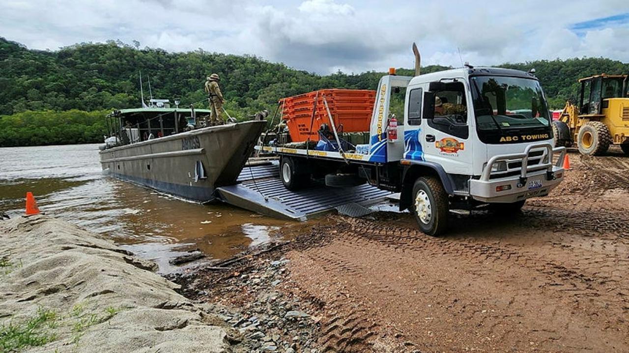 Heavy equipment is being brought into Degarra and Wujal Wujal by the ADF. Picture: Supplied