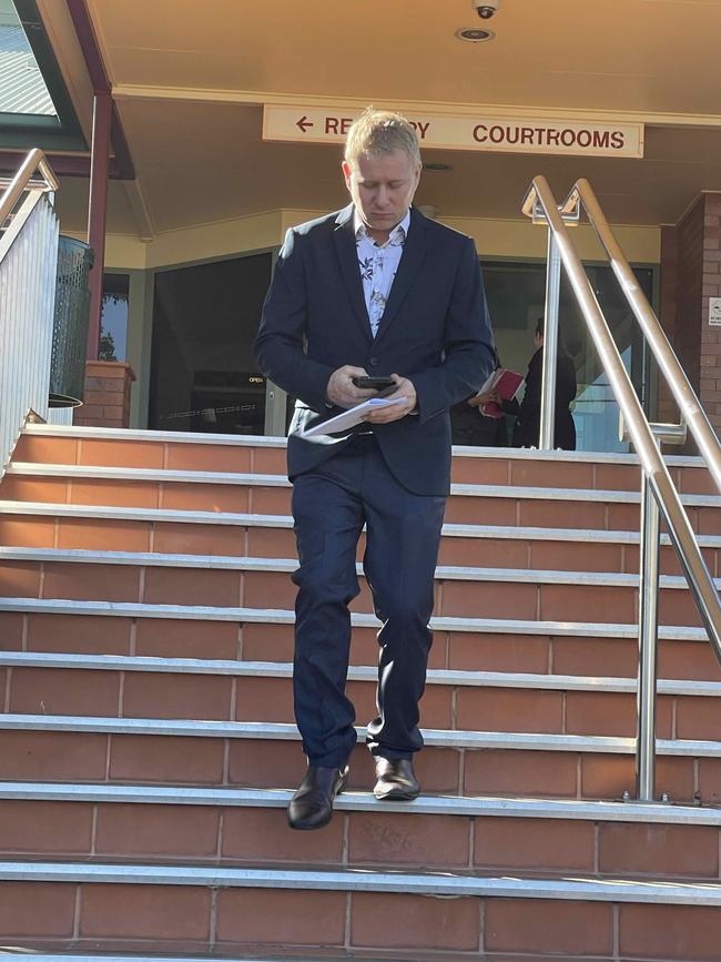 Brendan Peter Sims leaves Hervey Bay Magistrates Court on August 22, 2023