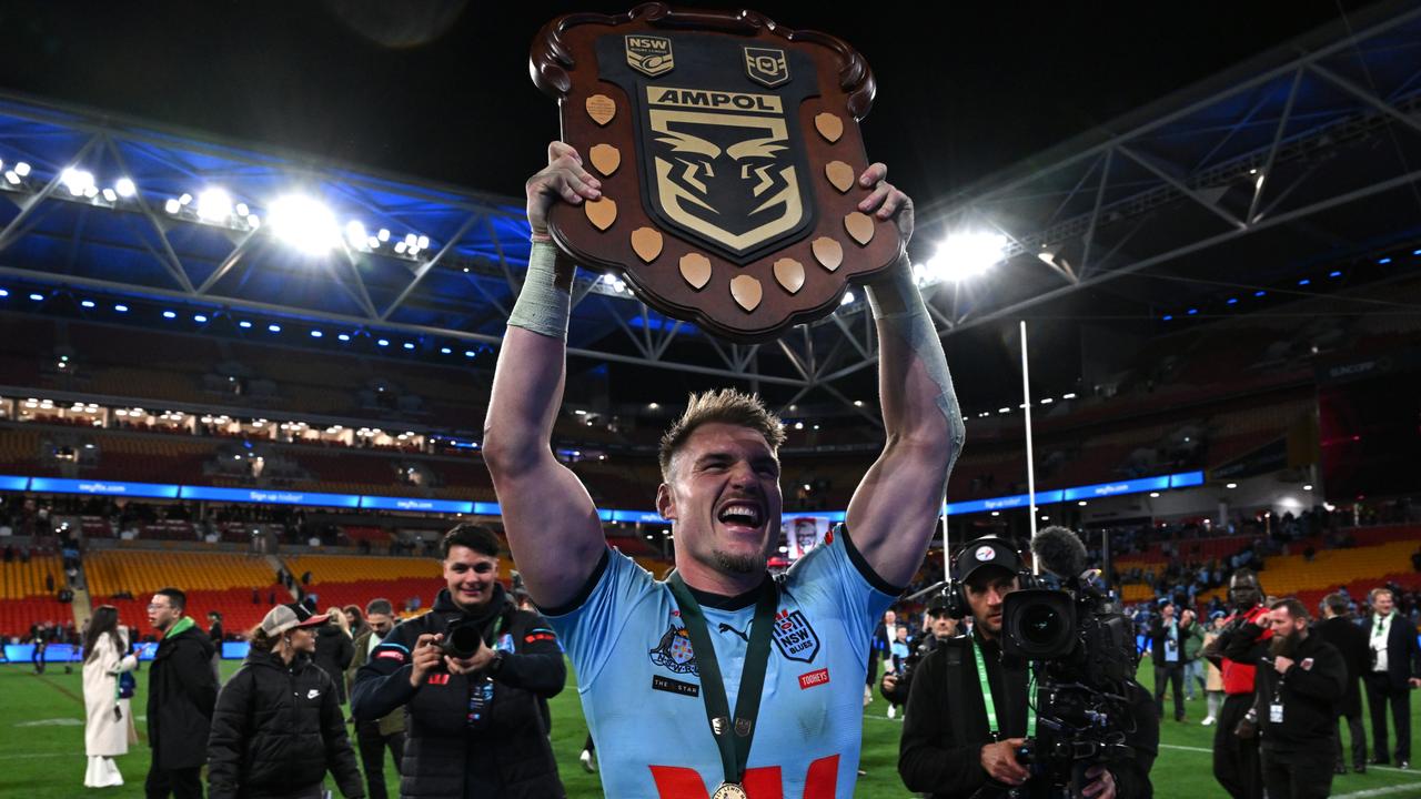 Crichton was last year’s player of the series as the Blues won 2-1 after game three at Suncorp Stadium. Picture: Bradley Kanaris/Getty Images.