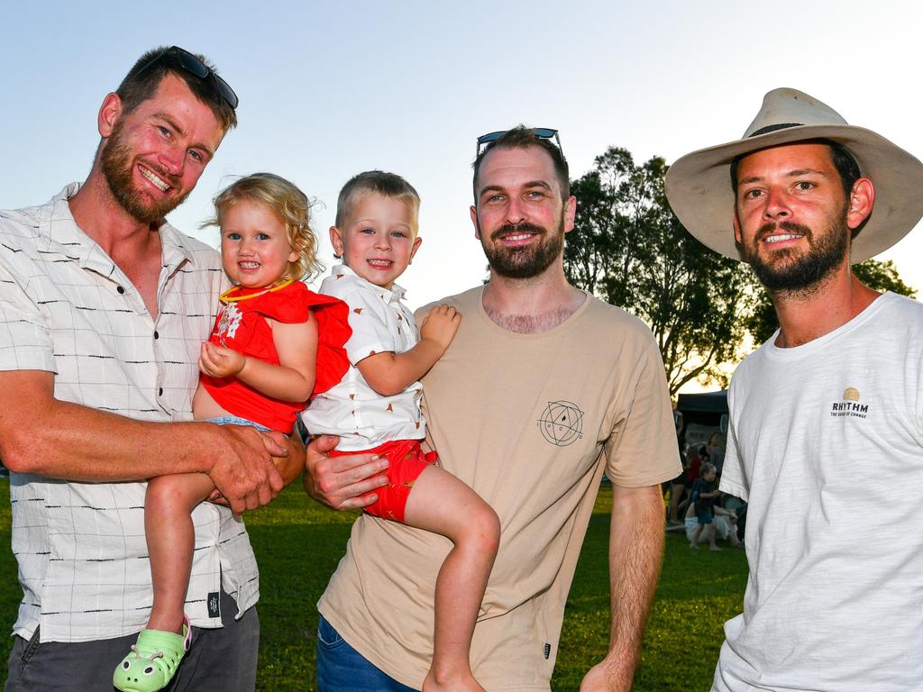 Josh and Maeble Strong, AND Ben and Riley Handy with Luke Veronese.