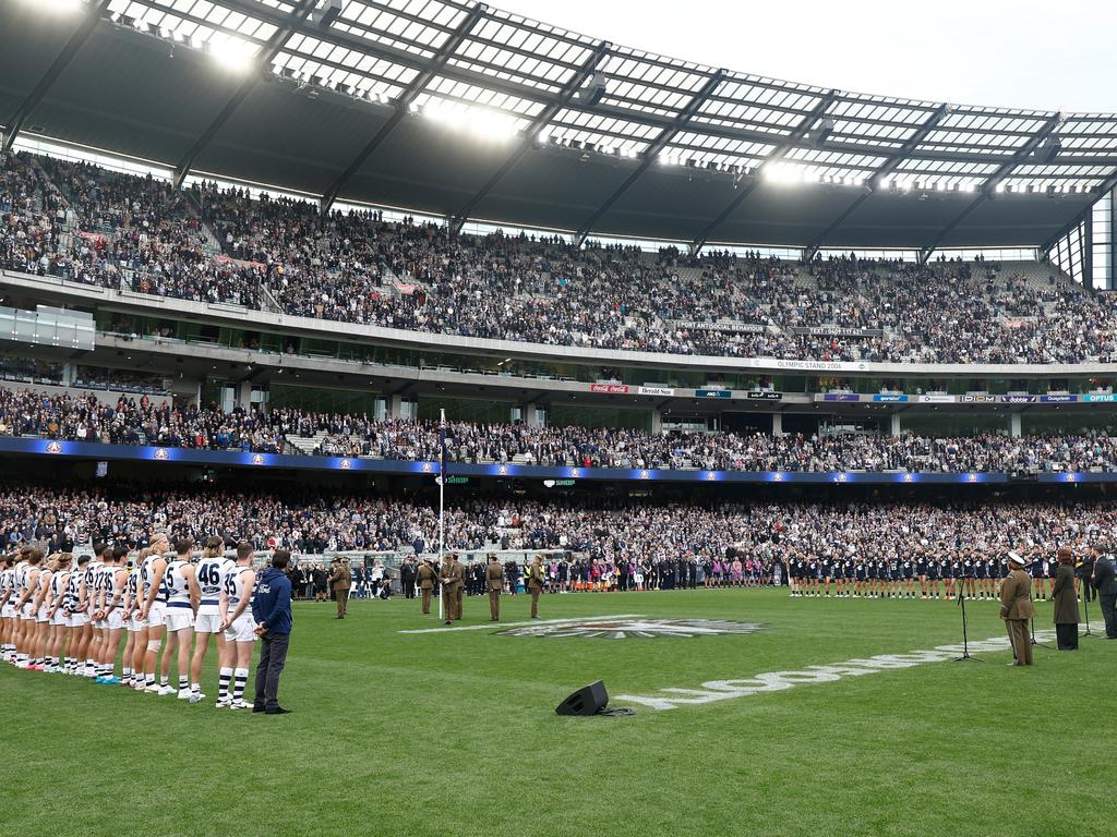 Fans packed the MCG for the Blues clash with the Cats. Picture: Getty Images