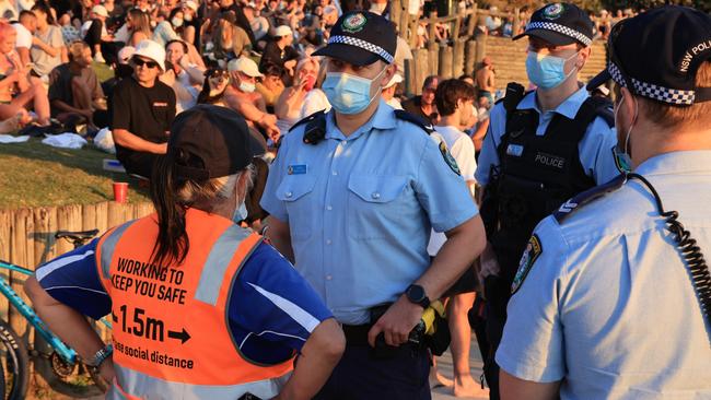 Police said they simply didn't have the numbers to enforce mask wearing in Bondi. Picture: OnScene Bondi