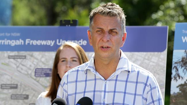 Transport Minister Andrew Constance says the signs were put up for the safety of the public. Picture: Jonathan Ng