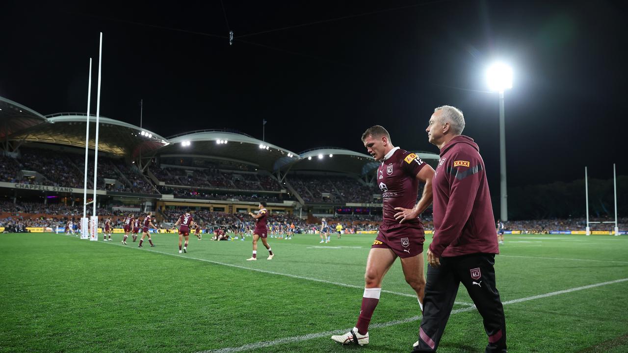 Tom Gilbert hadn’t left the field when Lindsay Collins came on to replace him. Picture; Mark Kolbe/Getty Images