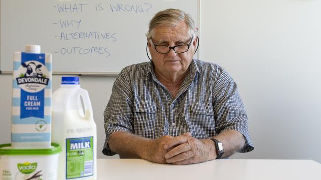 Veteran businessman John Dahlsen says Australian milk prices are some of the most affordable in the world. Picture: Zoe Phillips