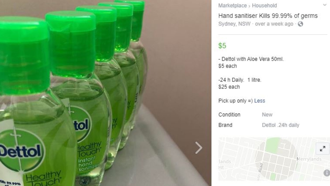 One listing was selling tiny bottles for $5 a pop.