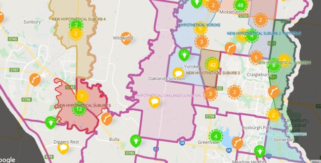 Screenshot of the Hume interactive online module for the proposed changes.