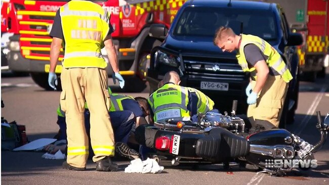 The scene of the crash. Picture: 9 News