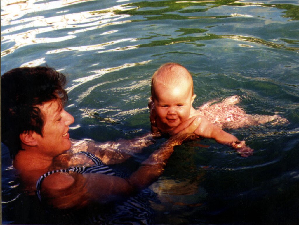 Kathleen Folbigg with her daughter Laura in 1998. Laura stopped breathing on her babysitter eight months before she died.