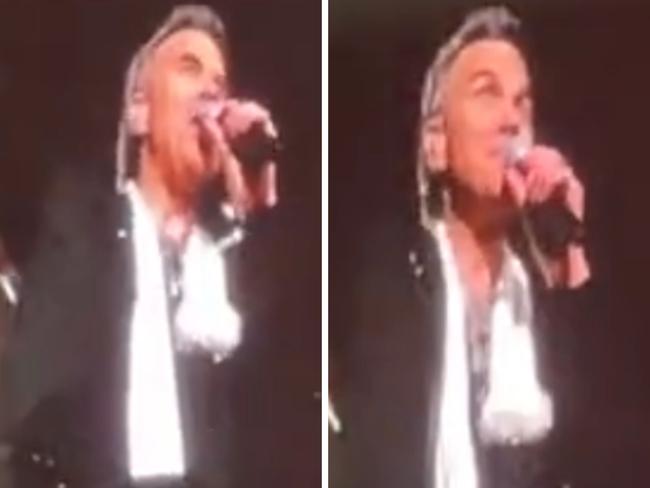 Robbie Williams has committed the biggest concert sin imaginable at his Melbourne show.