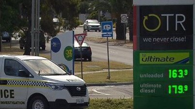 Police are investigating two service station robberies at West Beach and Fulham this morning. Picture: 7NEWS