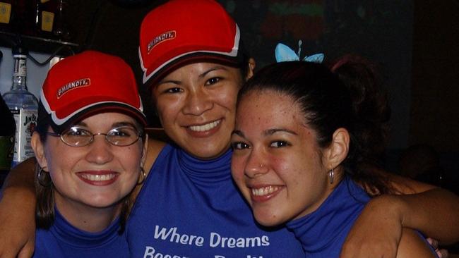 Kate Thornton, Maclene Sarmiento-Arreola & Kathy Clifford at Mantaz Club & Bar Pic Bryan Lynch AD446004