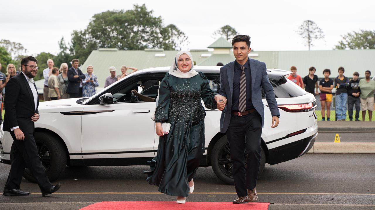 Fatima Alabdali and Hussein Alabally arrive at Toowoomba Anglican School class of 2024 school formal. Friday, November 15, 2024. Picture: Christine Schindler