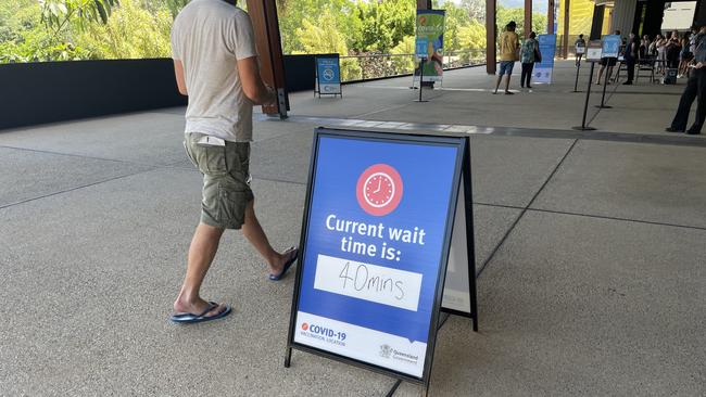 Booster shots are in high demand at the Cairns Convention Centre. Photo: Alison Paterson