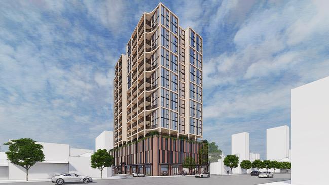 Plans for a luxury apartment block at 162 to 168 Gouger Street in Adelaide have been lodged with Planning SA. Picture: Supplied