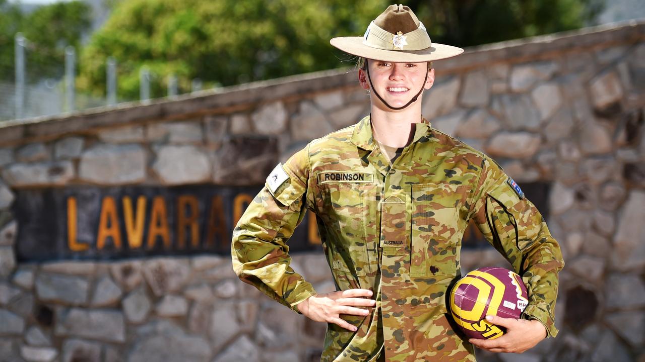 7NEWS Townsville - Townsville's Jillaroos star Julia Robinson is back home  and straight back to work as a Private at Lavarack Barracks. The Brisbane  Broncos NRL-W Premiership winner is still pinching herself